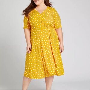 NWOT - Lane Bryant - Textured Crossover Fit and Flare Stretch Dress Size 18 / 20